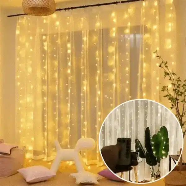 CurtainLED, κουρτίνα με 300 φωτάκια LED (3x3μ) - Image 1
