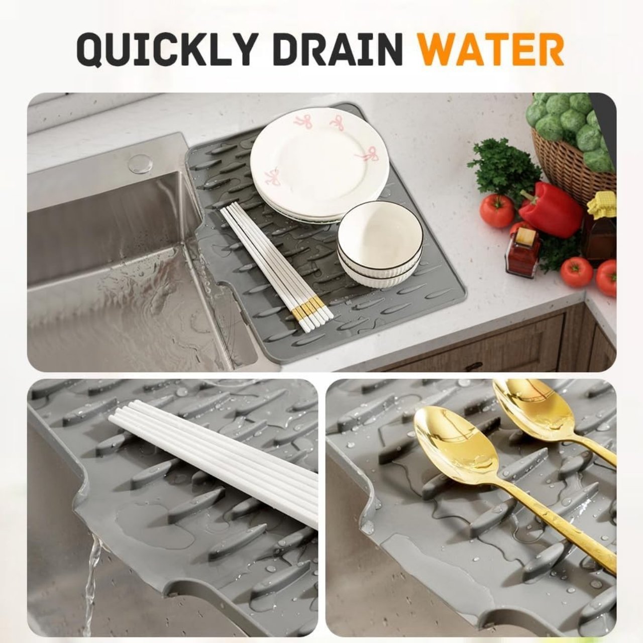 DripDrain, πολυχρηστικό χαλάκι σιλικόνης - Image 4